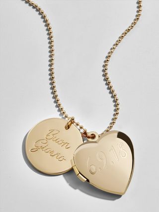 BaubleBar + Amore Engravable Pendent Necklace