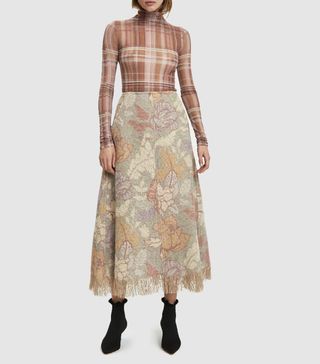 Acne Studios + Floral Bouclé Skirt