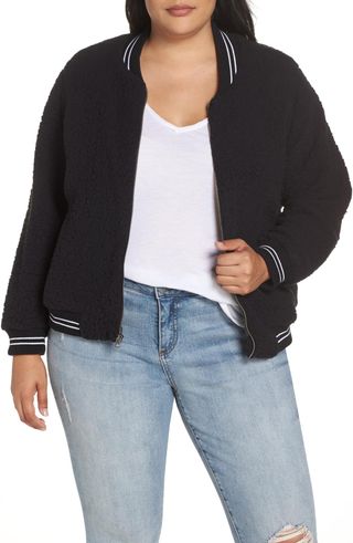 Lucky Brand + Anaelisa Faux Sheepskin Bomber Jacket