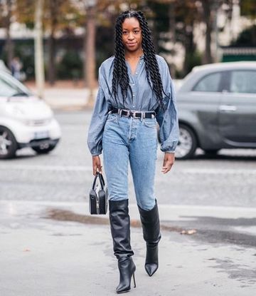 The 9 Coolest Denim-on-Denim Outfits for Winter | Who What Wear