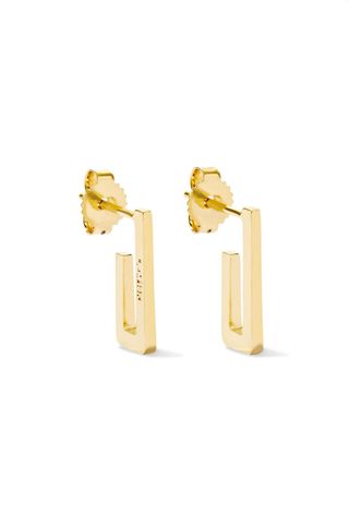Jennifer Meyer + Mini Rectangle 18-Karat Gold Earrings