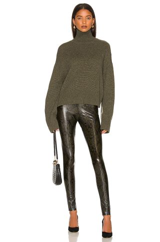 Commando + Faux Leather Animal Leggings