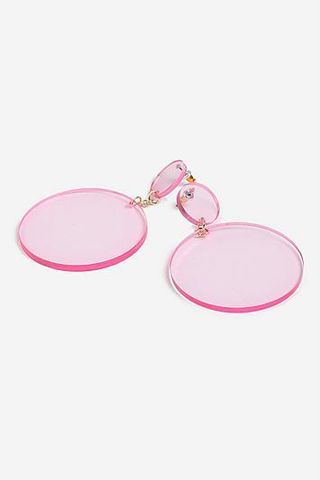 Topshop + Pink Circle Drop Earrings