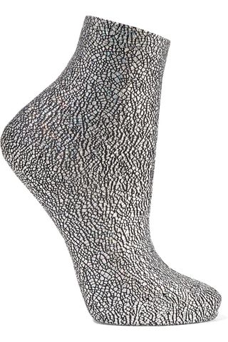 Maria La Rosa + Universe Metallic Silk-Blend Socks