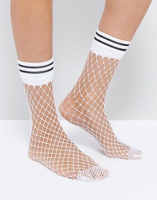 ASOS + Stripe Welt Fishnet Socks