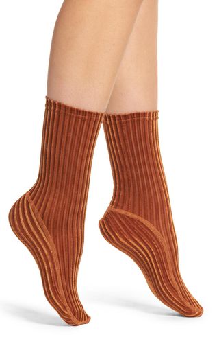 Nordstrom + Velvet Ribbed Socks