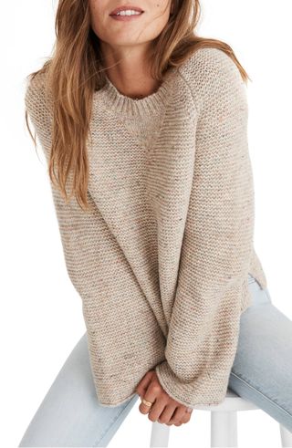 Madewell + Flecked Wide Sleeve Sweater
