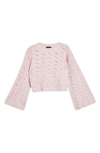 Topshop + Pointelle Crop Sweater