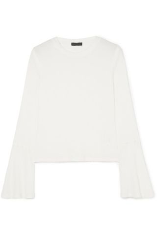 The Range + Waffle-Knit Stretch-Jersey Top