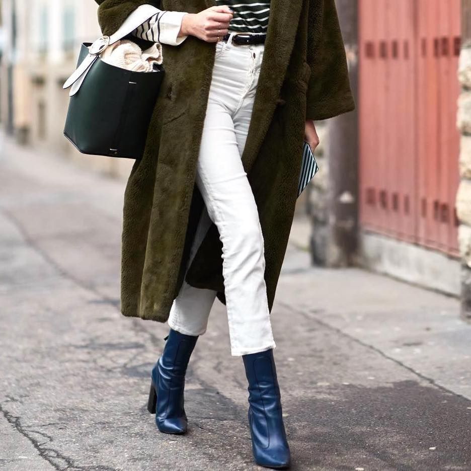 Navy ankle boots sales outfit