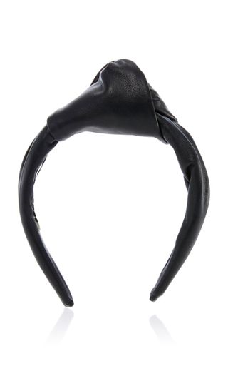 Eugenia Kim + Maryn Top Knot Black Leather Headband