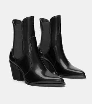 Zara + Heeled Cowboy Boots