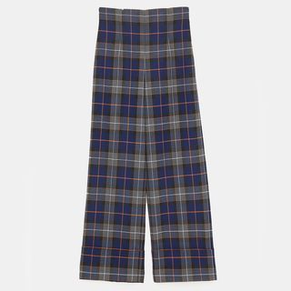 Zara + Check Trousers With Turn Up Hems