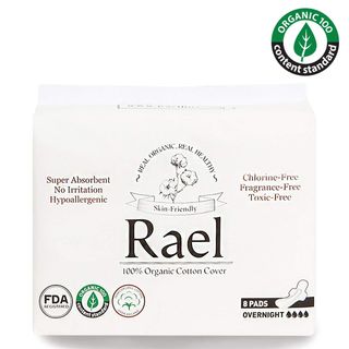 Rael + Certified Organic Cotton Menstrual Overnight Pads