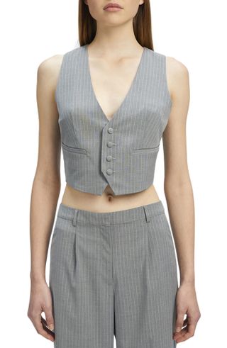 Bardot + Callista Pinstripe Vest