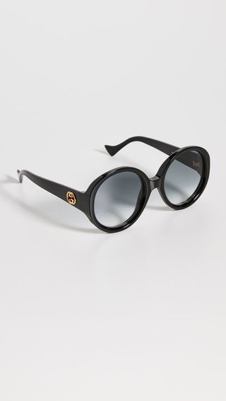 Gucci + Gg Acetate Round Sunglasses