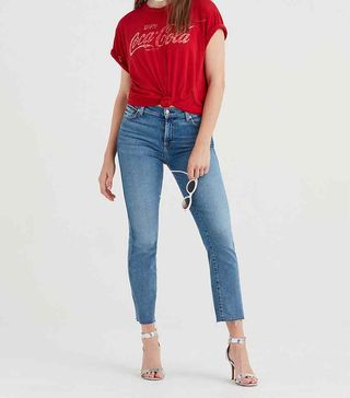 7 for All Mankind + Luxe Vintage Edie With Cut-Off Hem