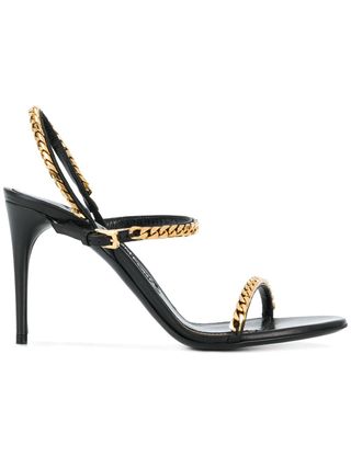 Tom Ford + Chain-Embellished Leather Sandals