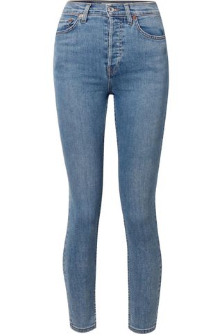 Re/Done Originals + High-Rise Ankle Crop Ultra Stretch Skinny Jeans