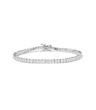 Kenneth Jay Lane + Rhodium-Plated Cubic Zirconia Bracelet