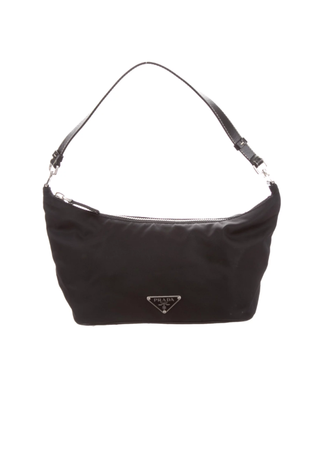 Prada + Leather-Trimmed Tessuto Bag