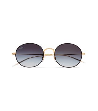 Ray-Ban + Beat Round-Frame Gold-Tone Sunglasses