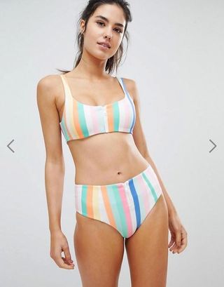 Skye & Staghorn + Stripe Zip Up Bikini