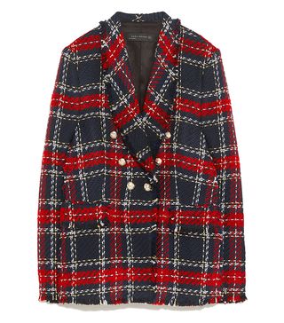 Zara + Check Tweed Blazer