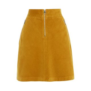 Karen Millen + Corduroy Mini A-Line Skirt