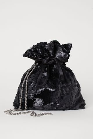 H&M + Sequined Pouch Bag
