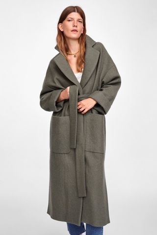 Zara + Long Belted Coat