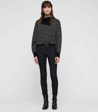 AllSaints + Maddie Cropped Roll Neck Sweater