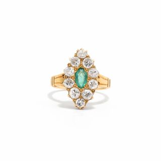 Vintage + Épernay Emerald and Diamond Ring