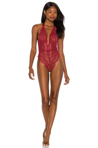 Journelle + Natalia Bodysuit in Bordeaux