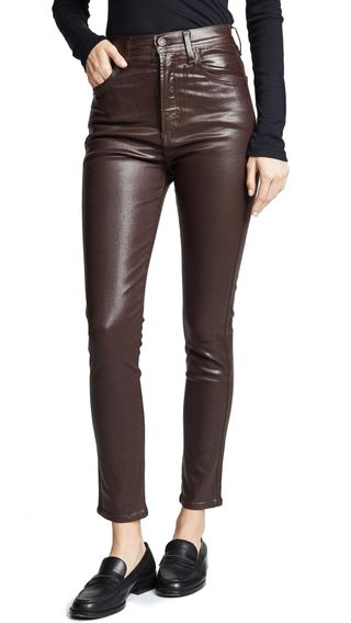 AGOLDE + Roxanne Leatherette Skinny Jeans