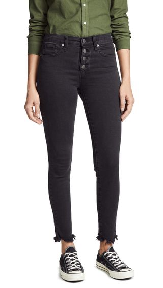 Madewell + High Rise Skinny Jeans With Button Fly