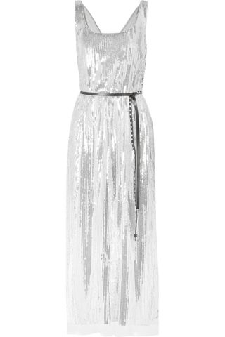 Marc Jacobs + Sequined Silk-Crepe Midi Dress