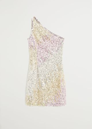 Mango + Asymmetric Sequin Dress