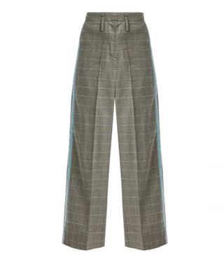 Racil + Nitta Houndstooth Wool-Blend Trousers