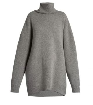 Raey + Displaced-Sleeve Roll-Neck Wool Sweater