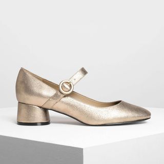 Charles & Keith + Cylindrical Block Heel Mary Janes