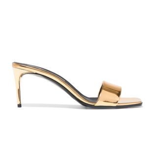 Stella McCartney + Faux Mirrored-Leather Sandals