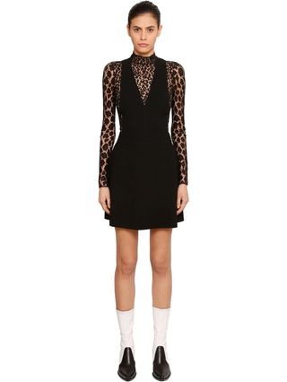 Givenchy + Animalier Lace & Wool Dress