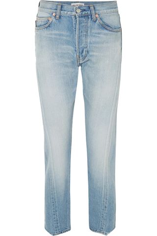 Balenciaga + Twisted High-Rise Straight-Leg Jeans