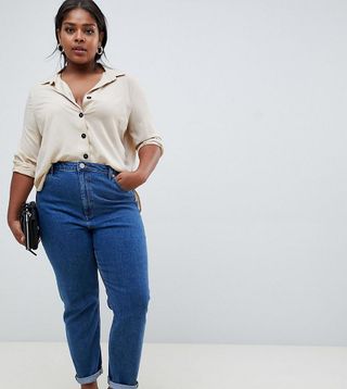 ASOS Curve + Recycled Farleigh High Waist Slim Mom Jeans
