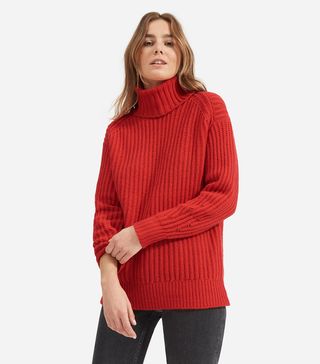 Everlane + Soft Wool Rib Turtleneck Sweater