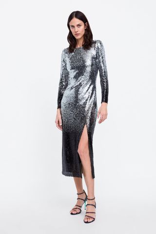 Zara + Ombre Sequin Dress