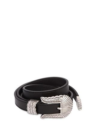 Kate Cate + Low Waist Thin Kim Leather Belt