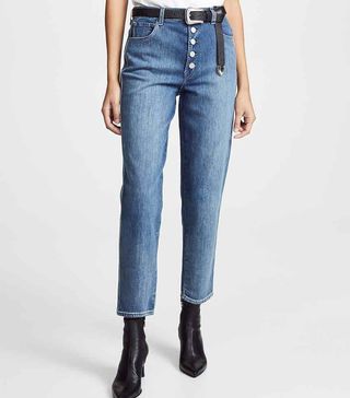J Brand + Heather Button-Fly Jeans
