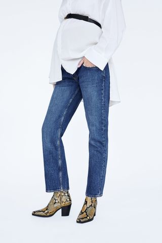 Zara Mom + ZW Premium New Straight Maternity Jeans
